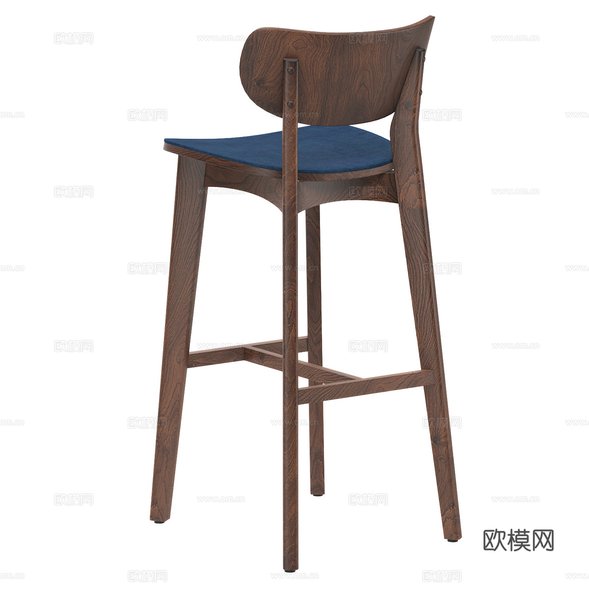 新中式 Ginger 吧台凳3d模型