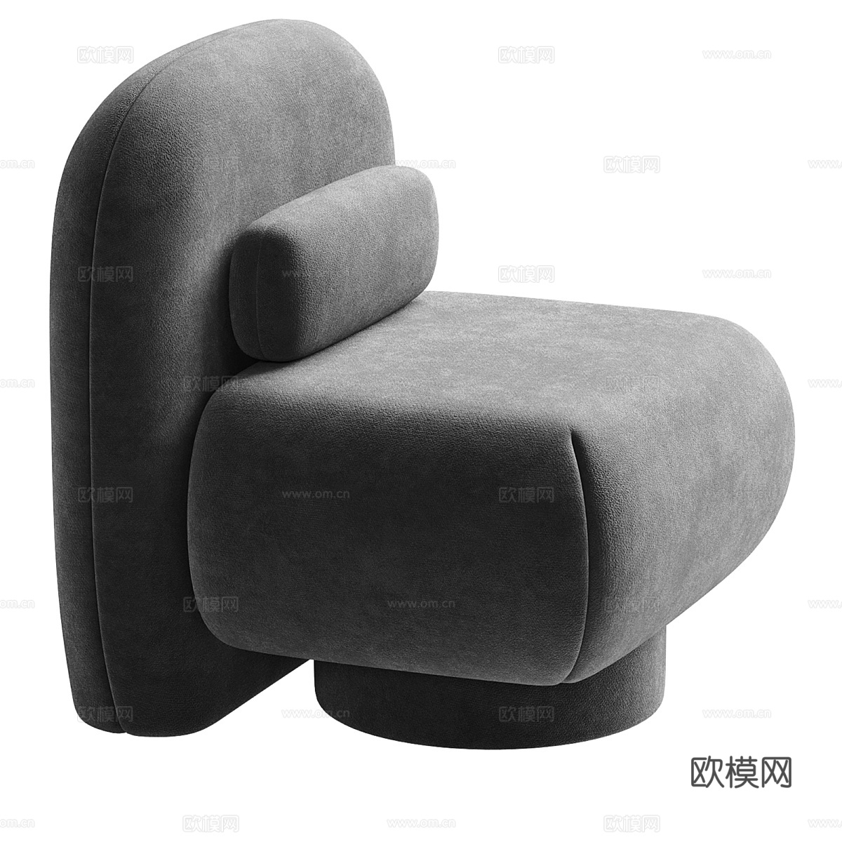 现代意式极简 Coto 休闲椅3d模型