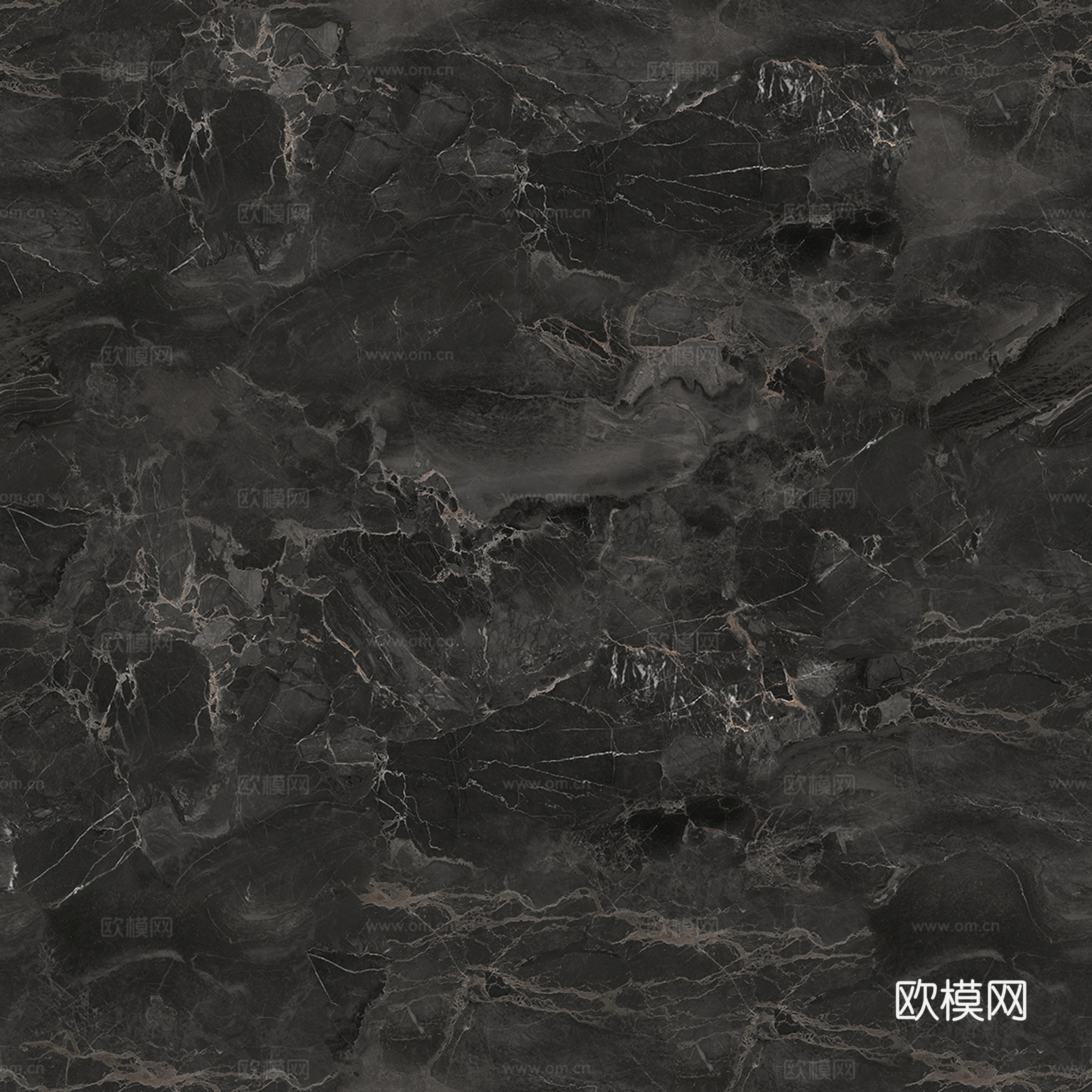 无缝黑色纹理奢石大理石
