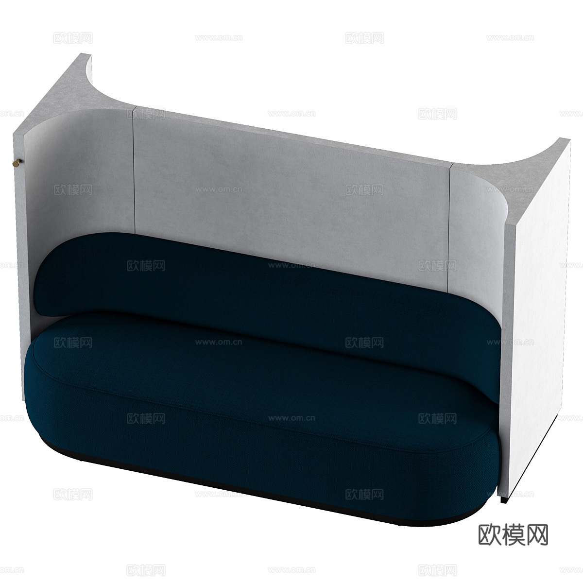 现代双人沙发 布艺沙发3d模型