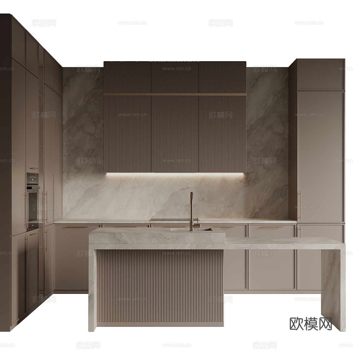 现代侘寂橱柜3d模型