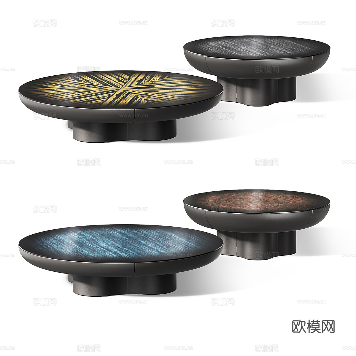 现代茶几  圆茶几3d模型