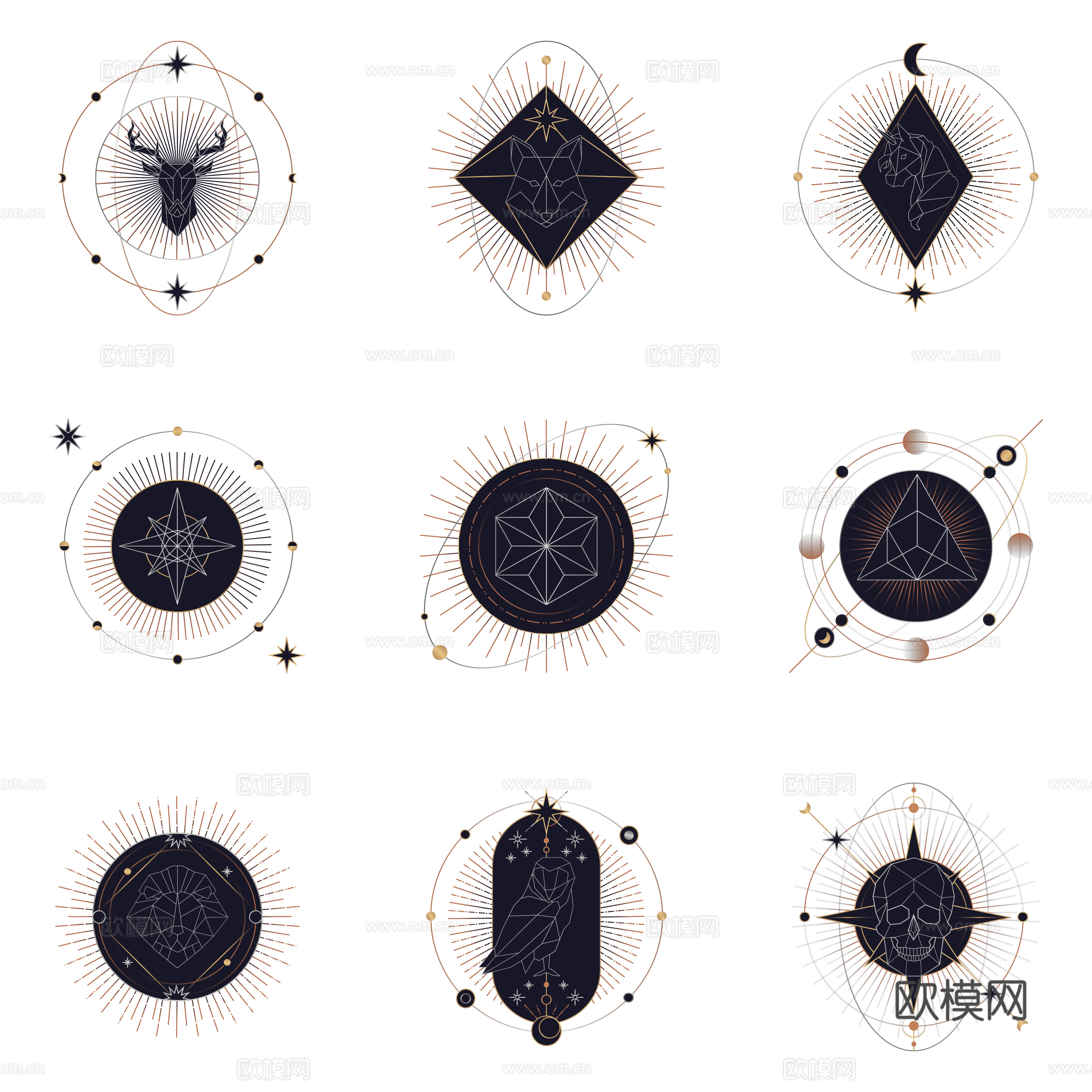 免抠12星座图标
