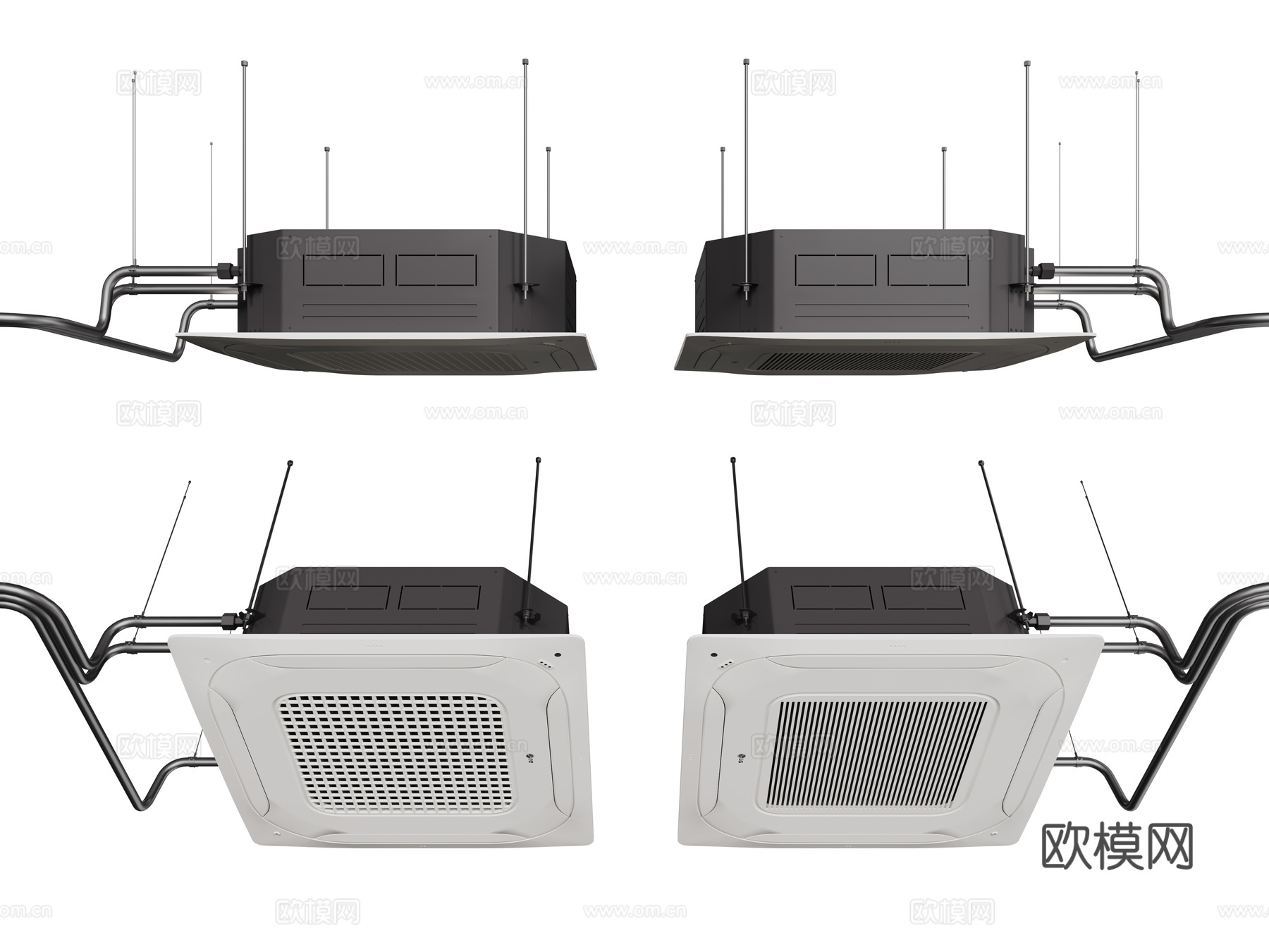 现代中央空调 空调出风口su模型