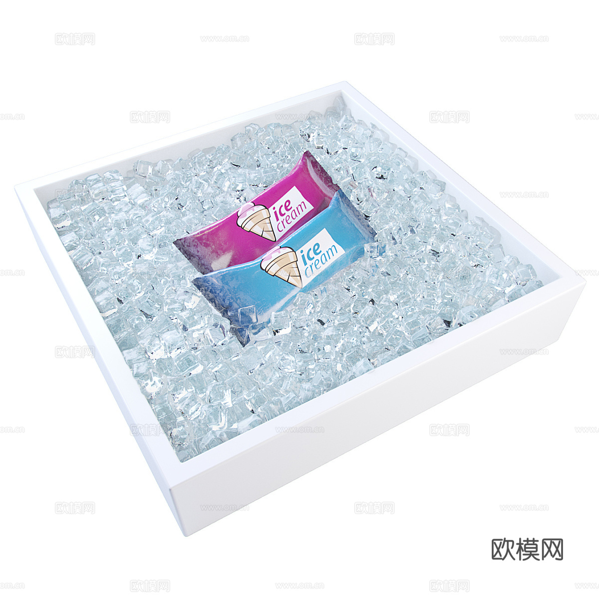 冰块 冰淇淋 雪糕3d模型