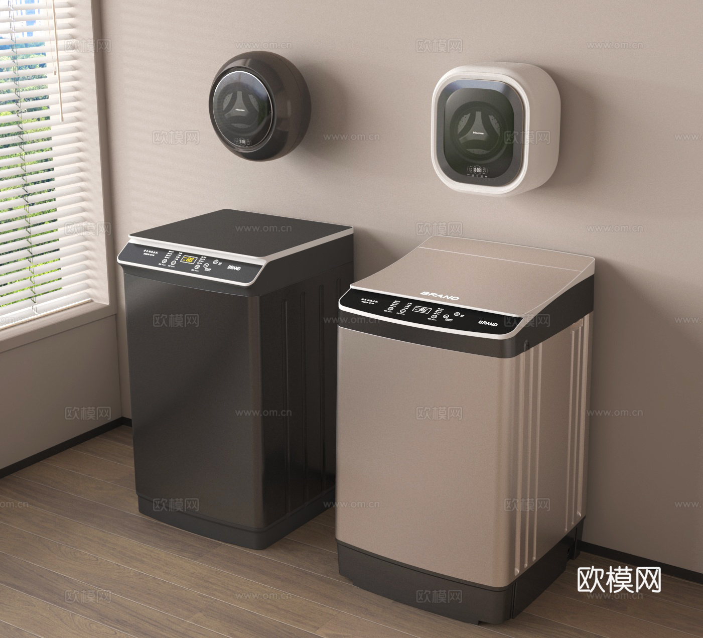 洗衣机 壁挂洗衣机3d模型