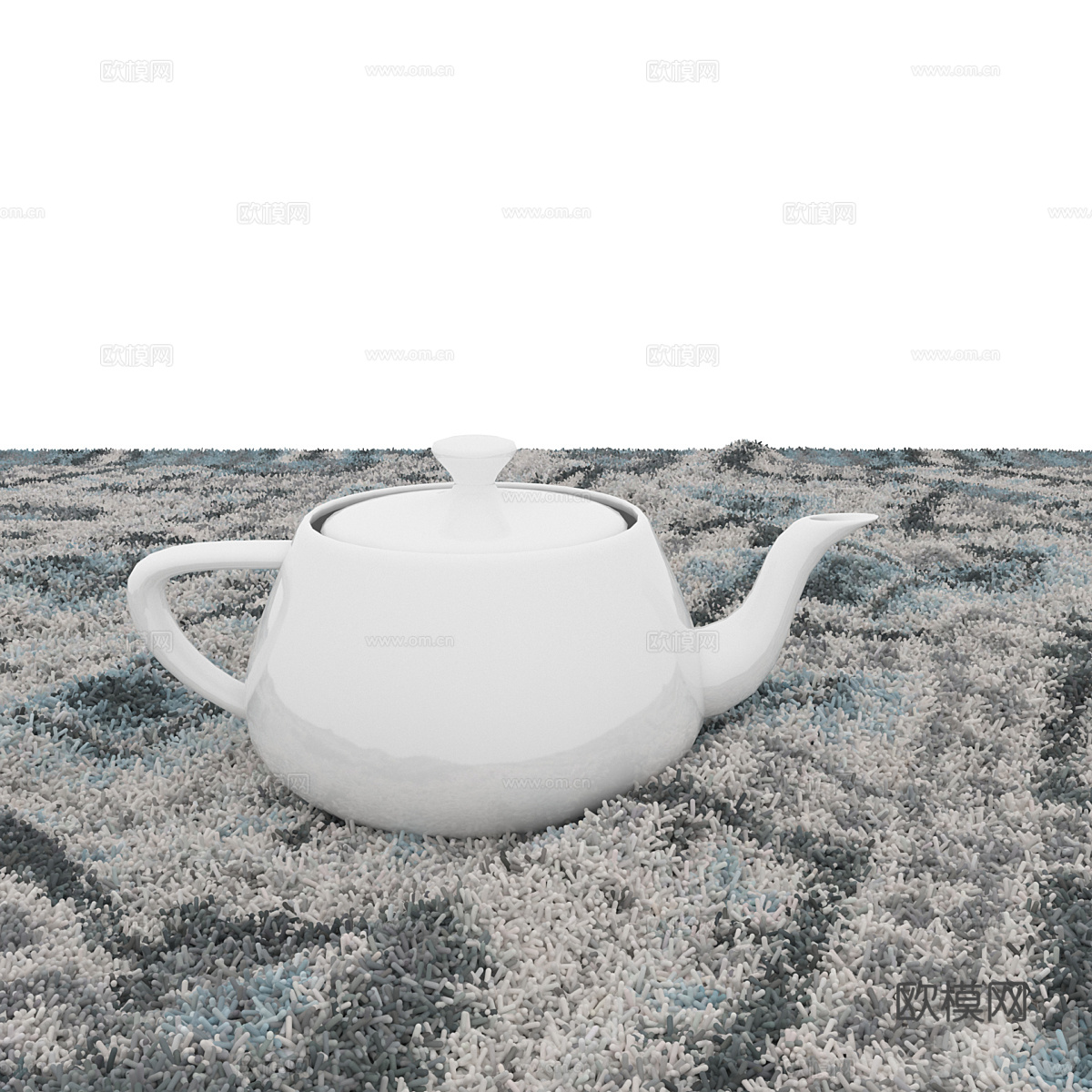 美式布艺地毯3d模型