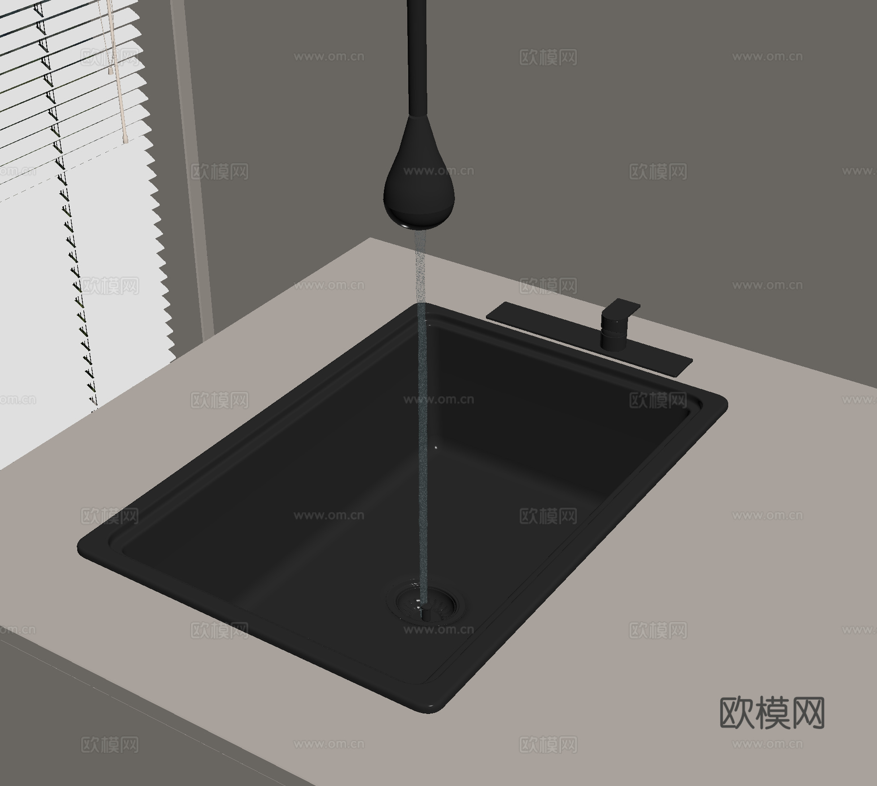 水龙头 水槽 洗菜盆su模型