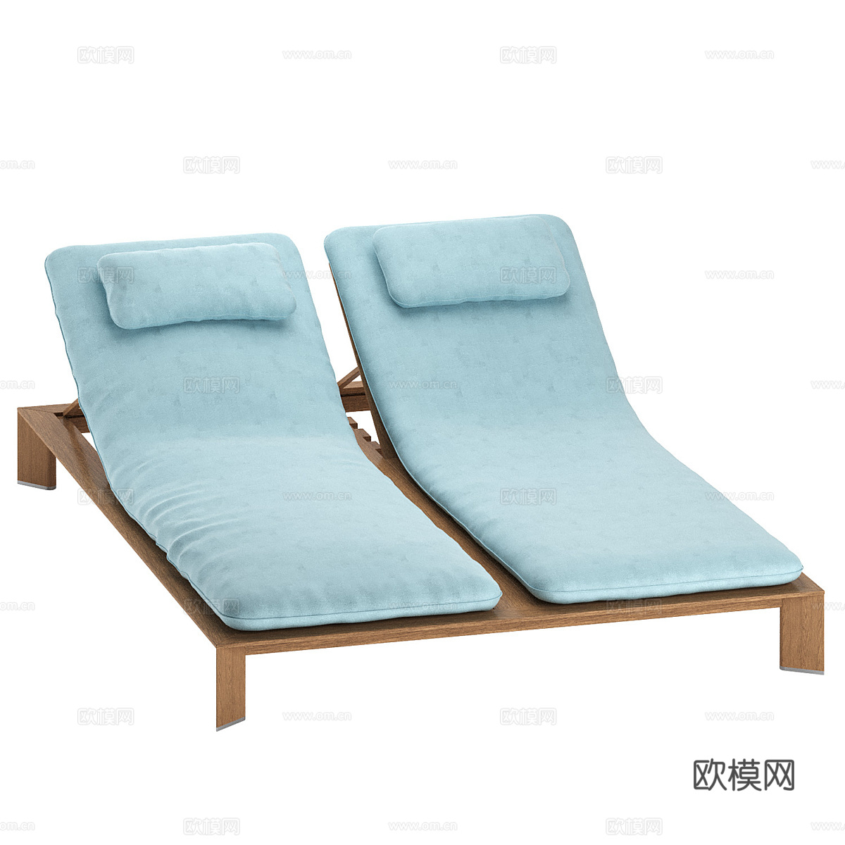 新中式 DECKER 躺椅3d模型