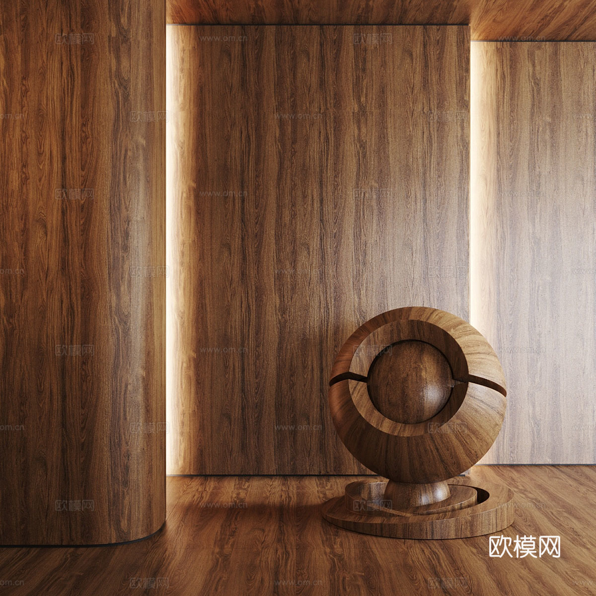 木纹 木饰面3d模型