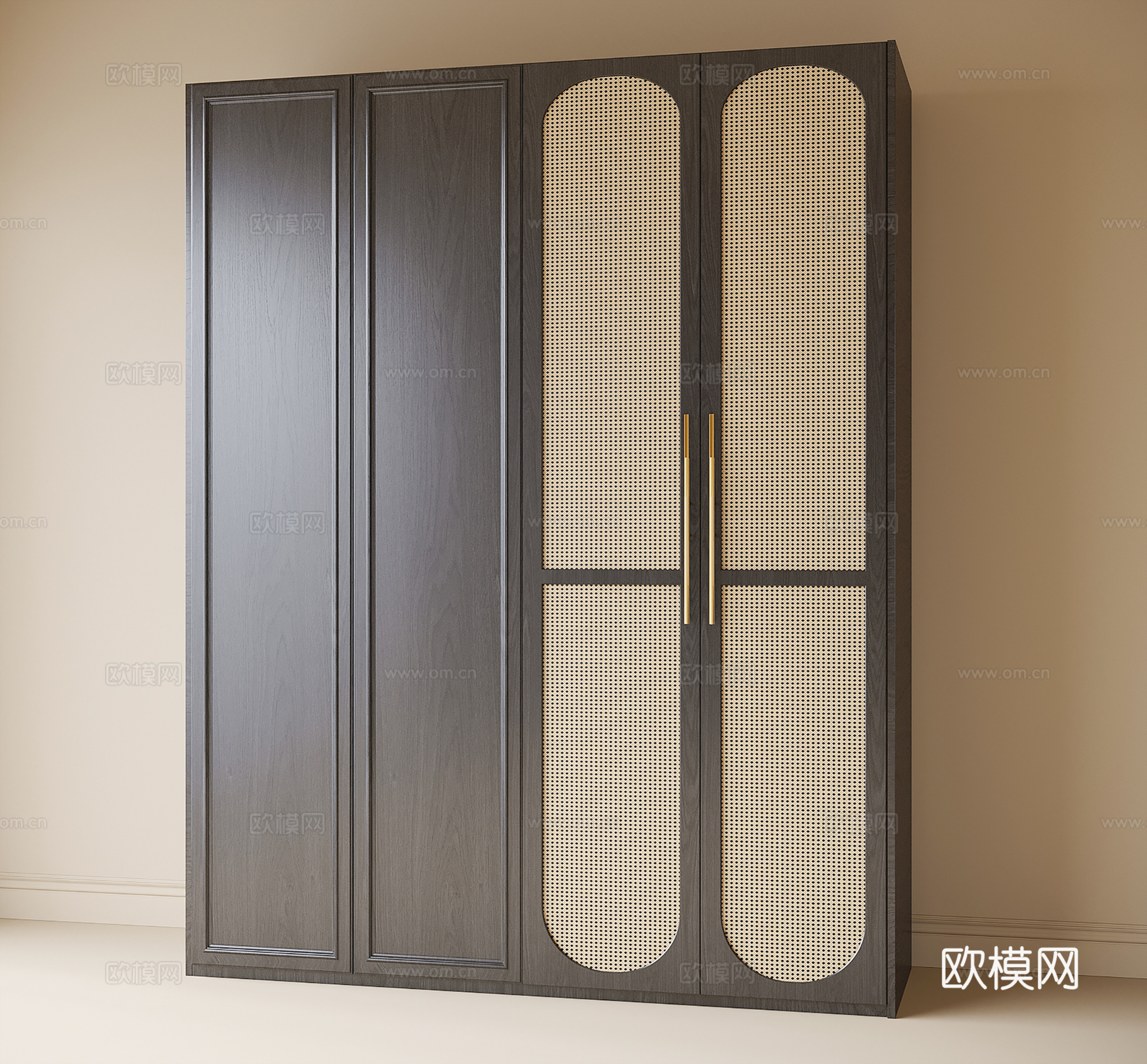 法式衣柜3d模型