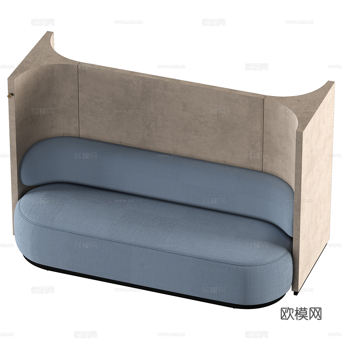 现代双人沙发 布艺沙发3d模型