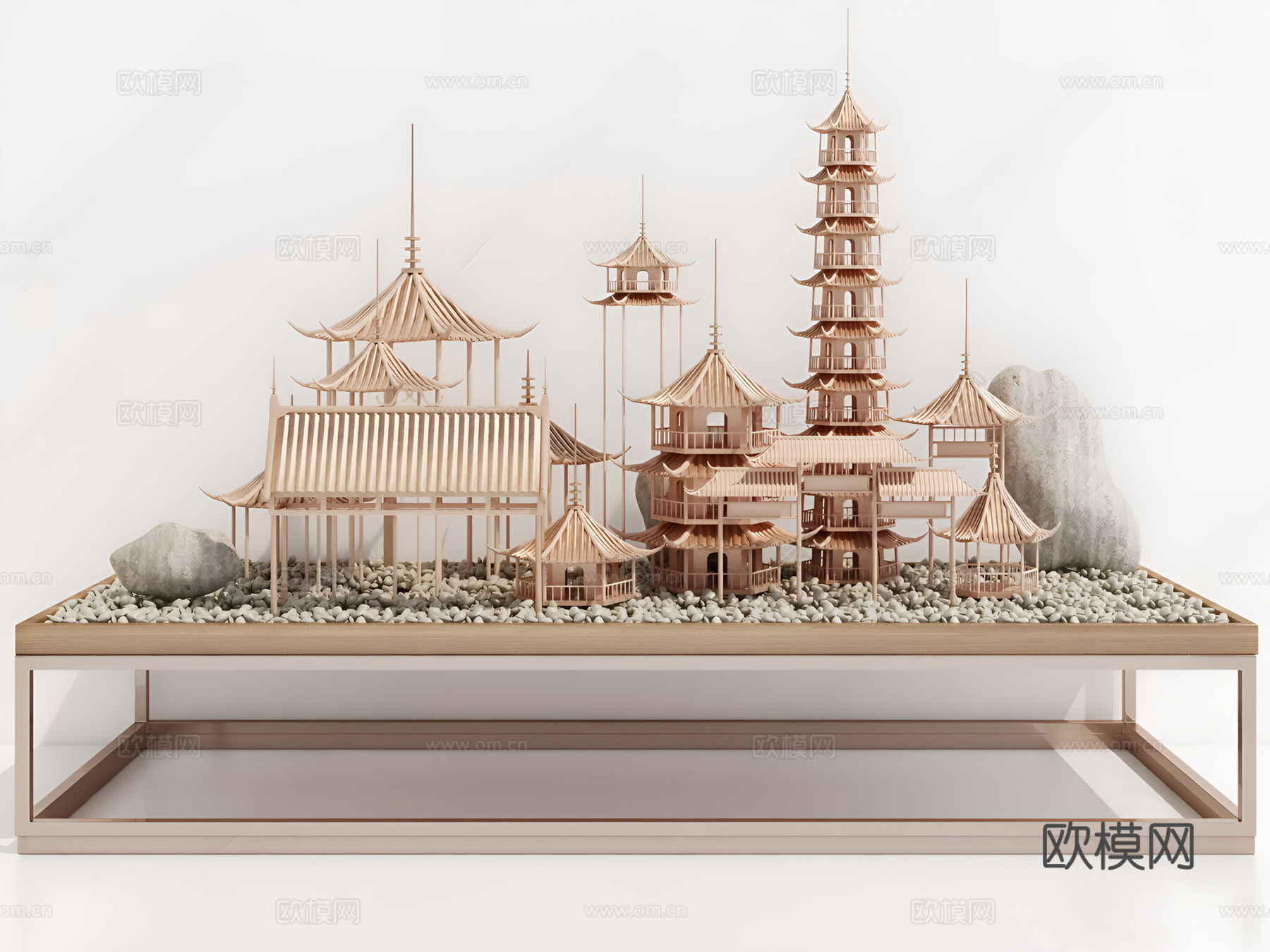 中式风格装饰摆件3d模型