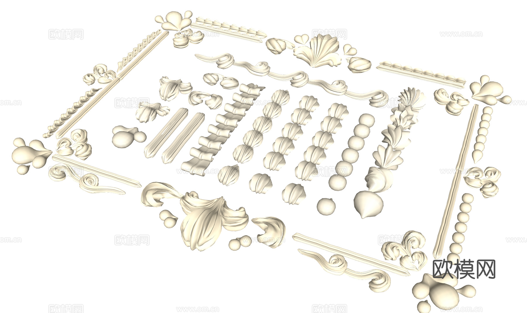 食物饮料 奶油造型 奶油花边 蛋糕装饰 可爱装饰 食物su模型