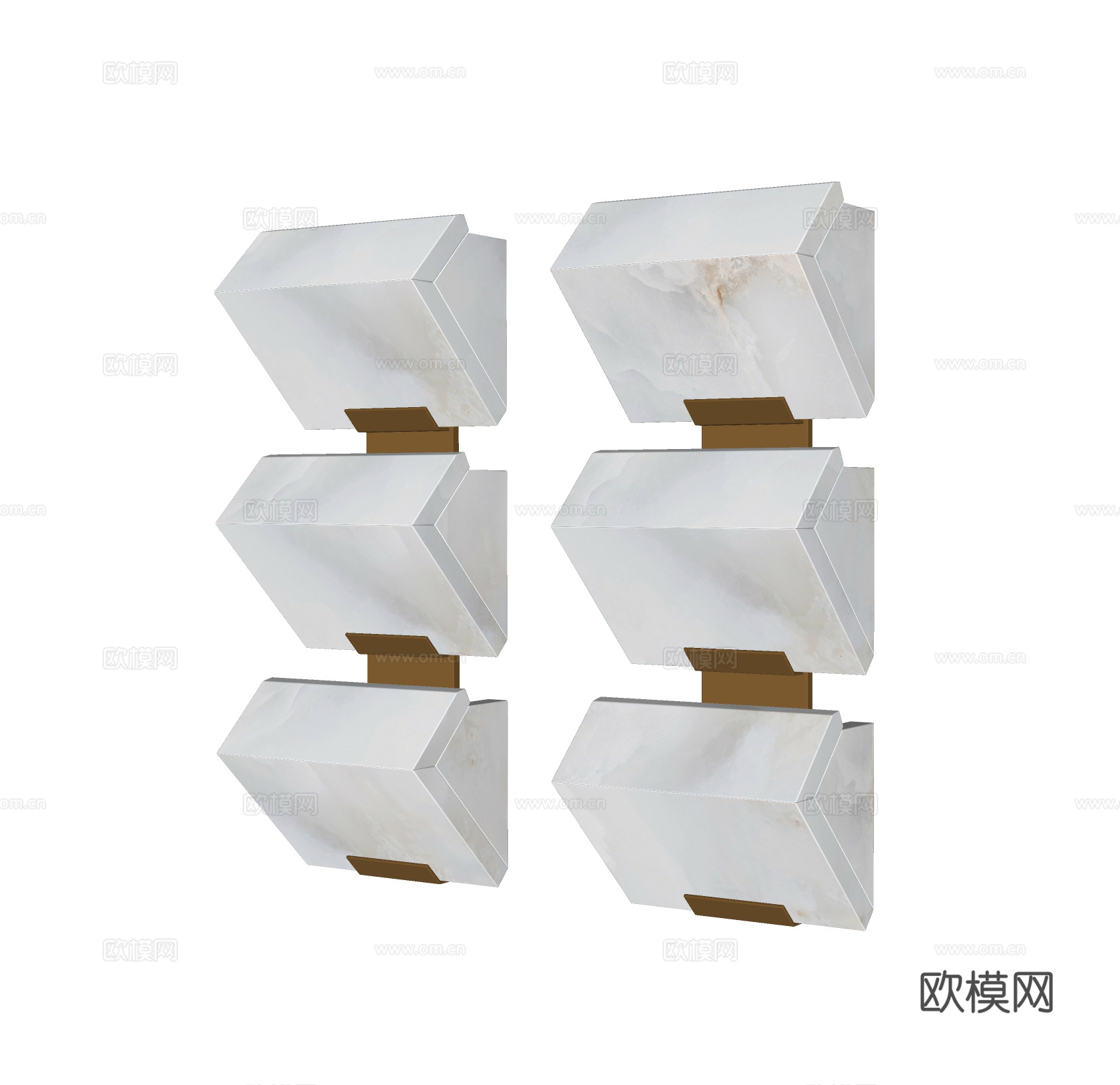 现代石材壁灯su模型