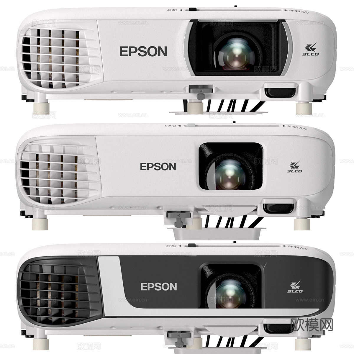 Epson 投影仪套装3d模型