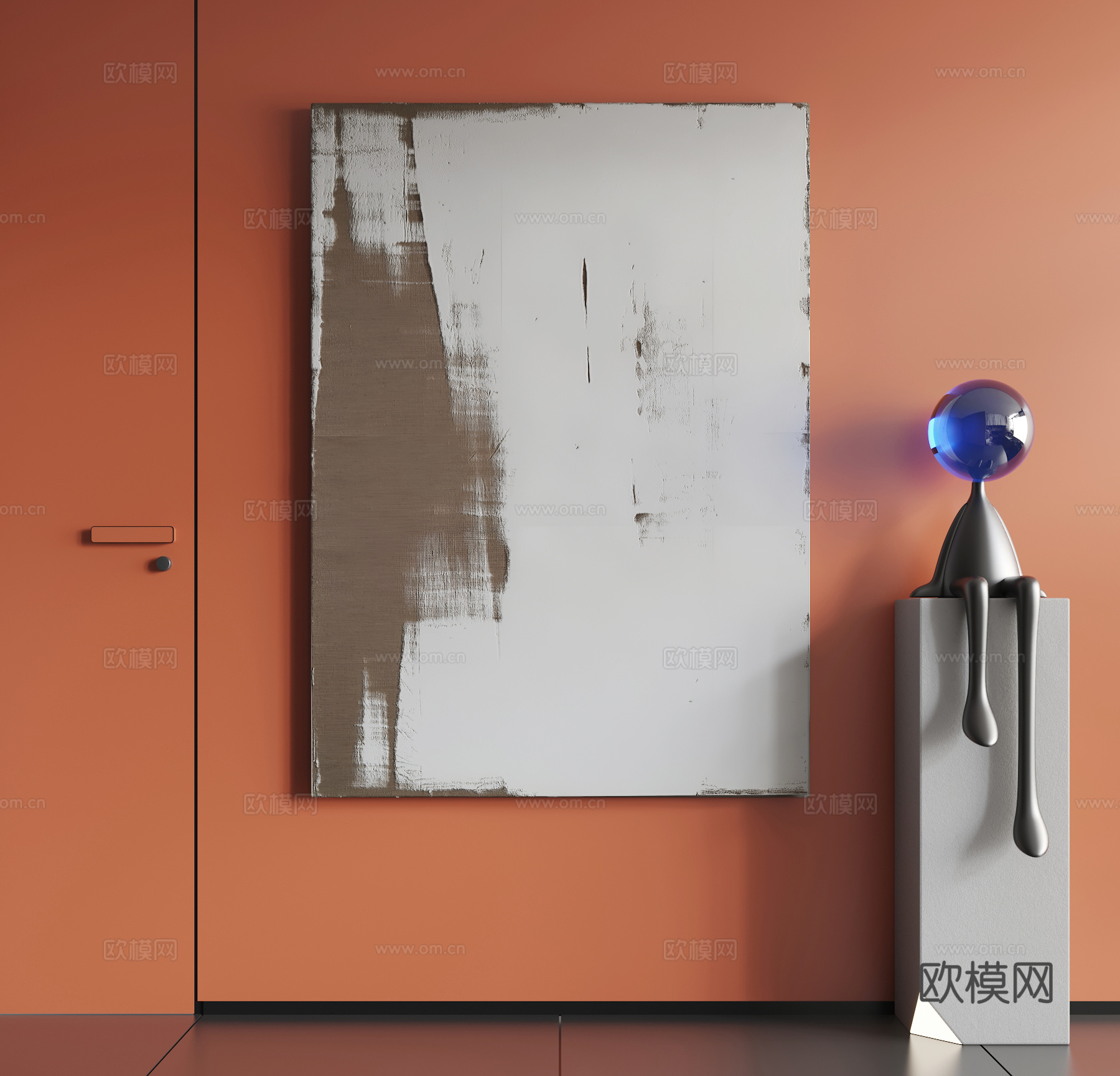 现代挂画 现代抽象挂画 现代极简挂画 现代简约挂画3d模型