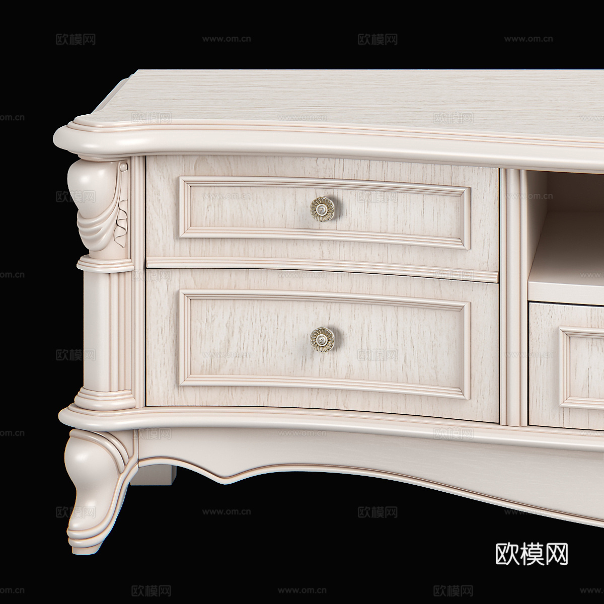 欧式法式电视柜3d模型