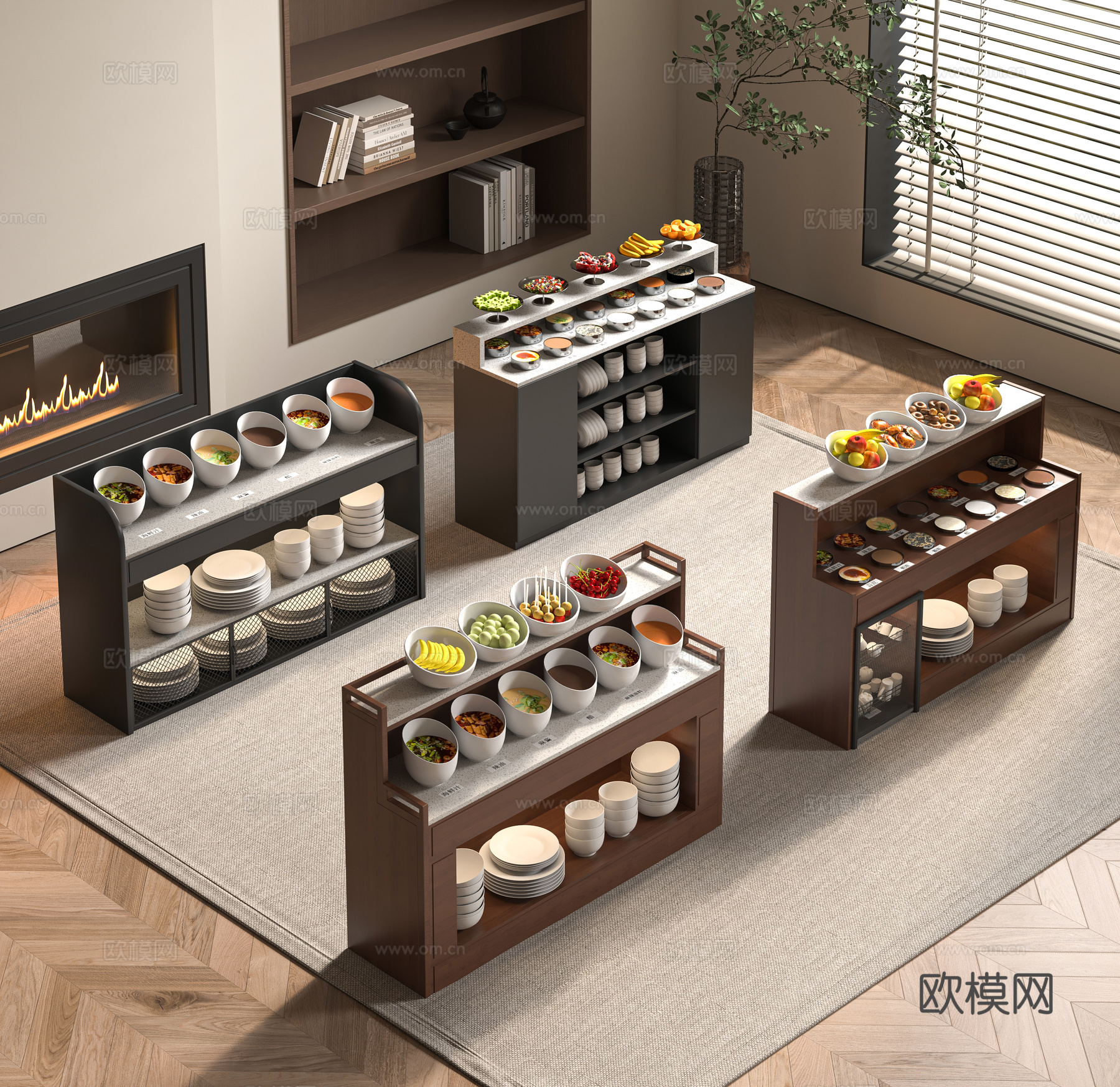 现代调料台3d模型