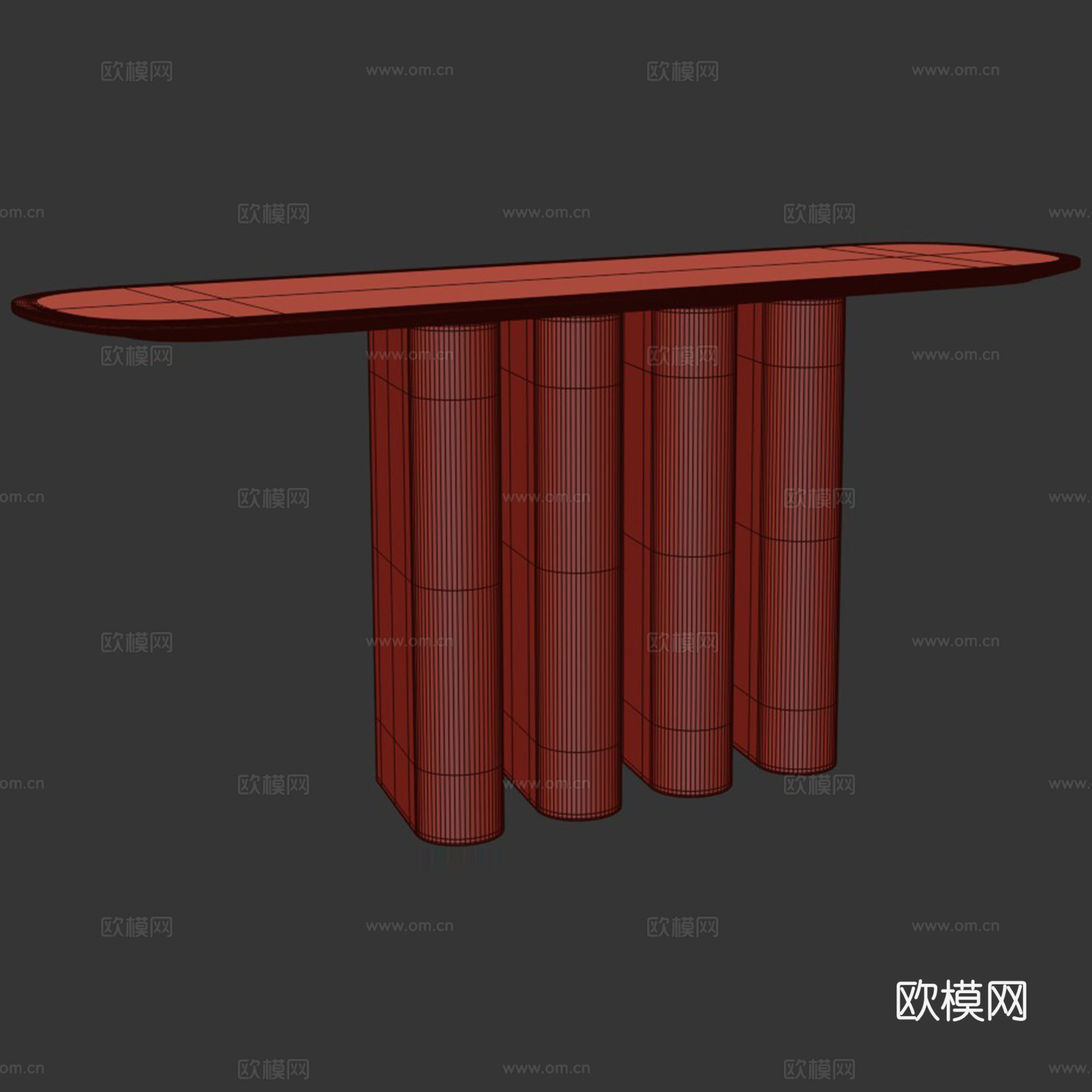 现代客厅 玄关桌3d模型