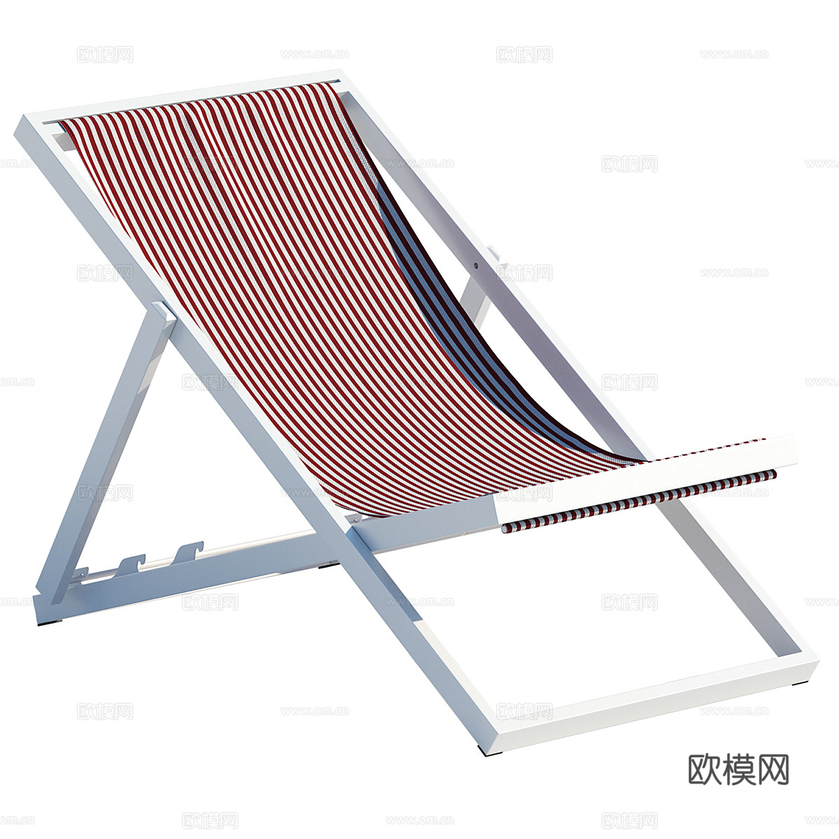 现代户外折叠躺椅3d模型