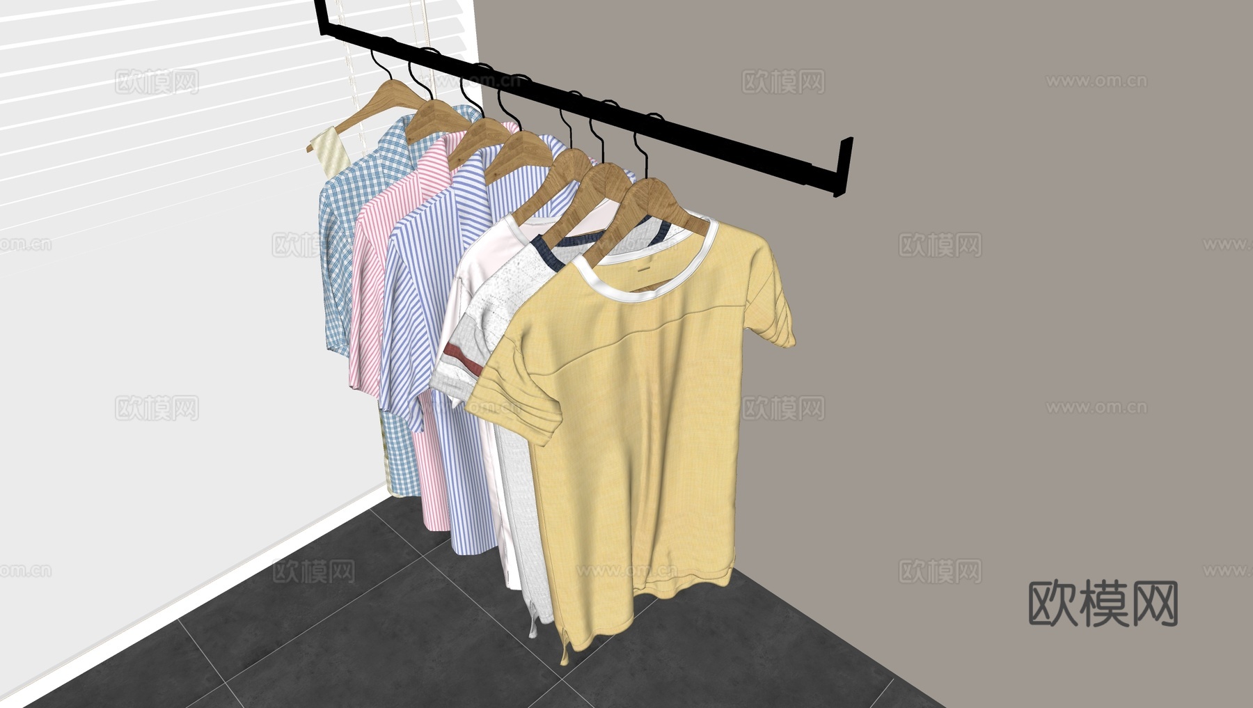 挂衣架衣帽架衣撑 衣服短袖衬衣T恤su模型