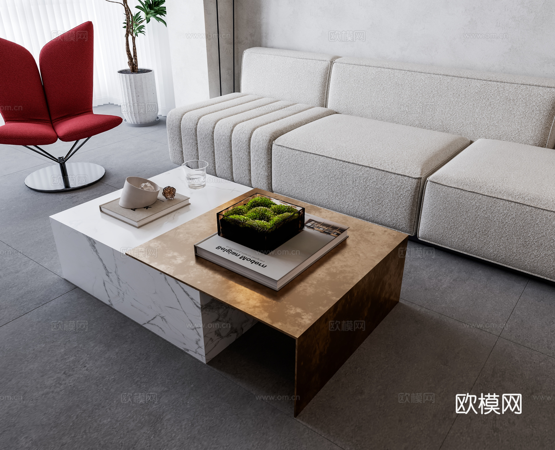 现代黑暗风客餐厅卫生间3d模型