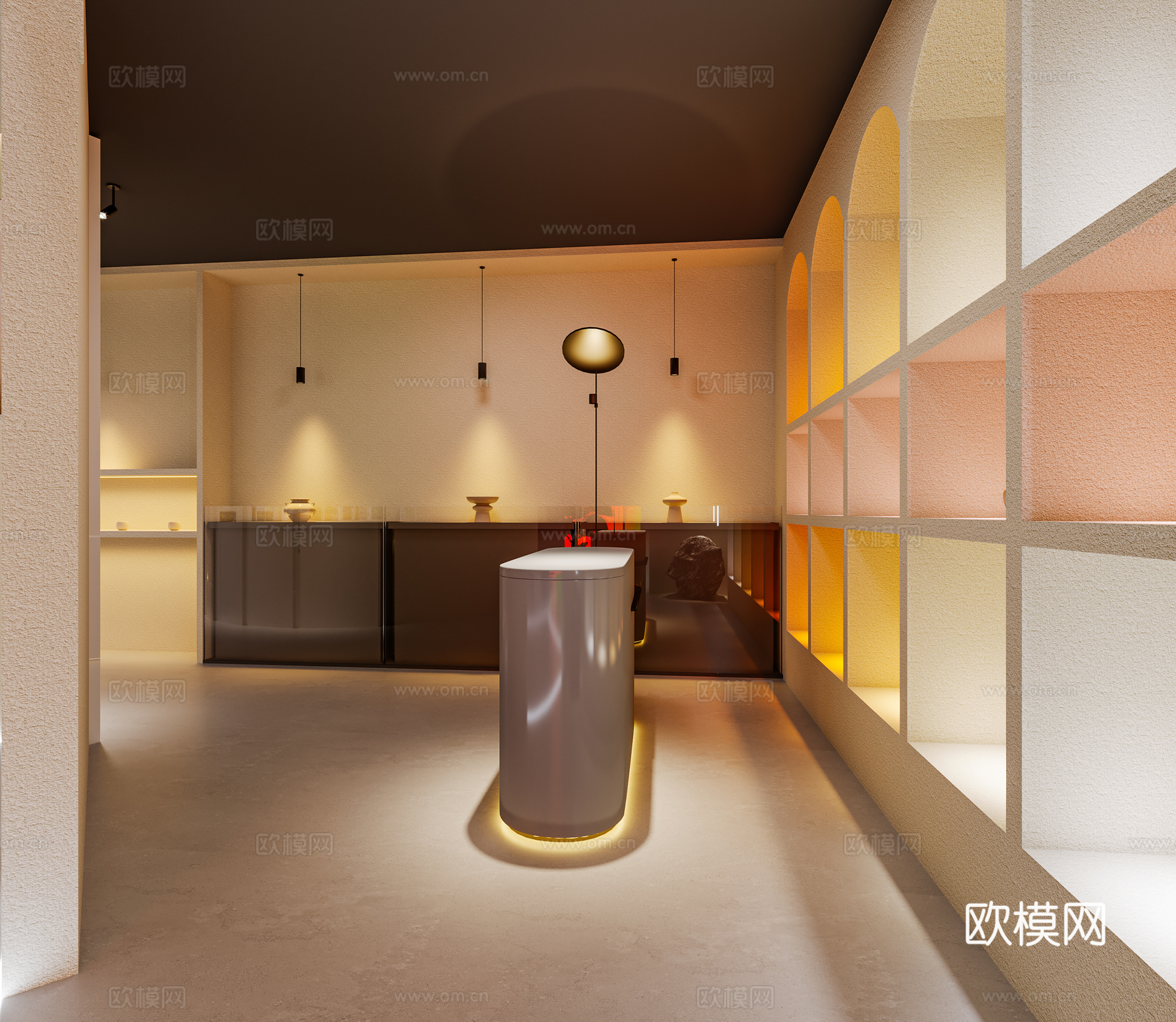 新中式文化展厅3d模型