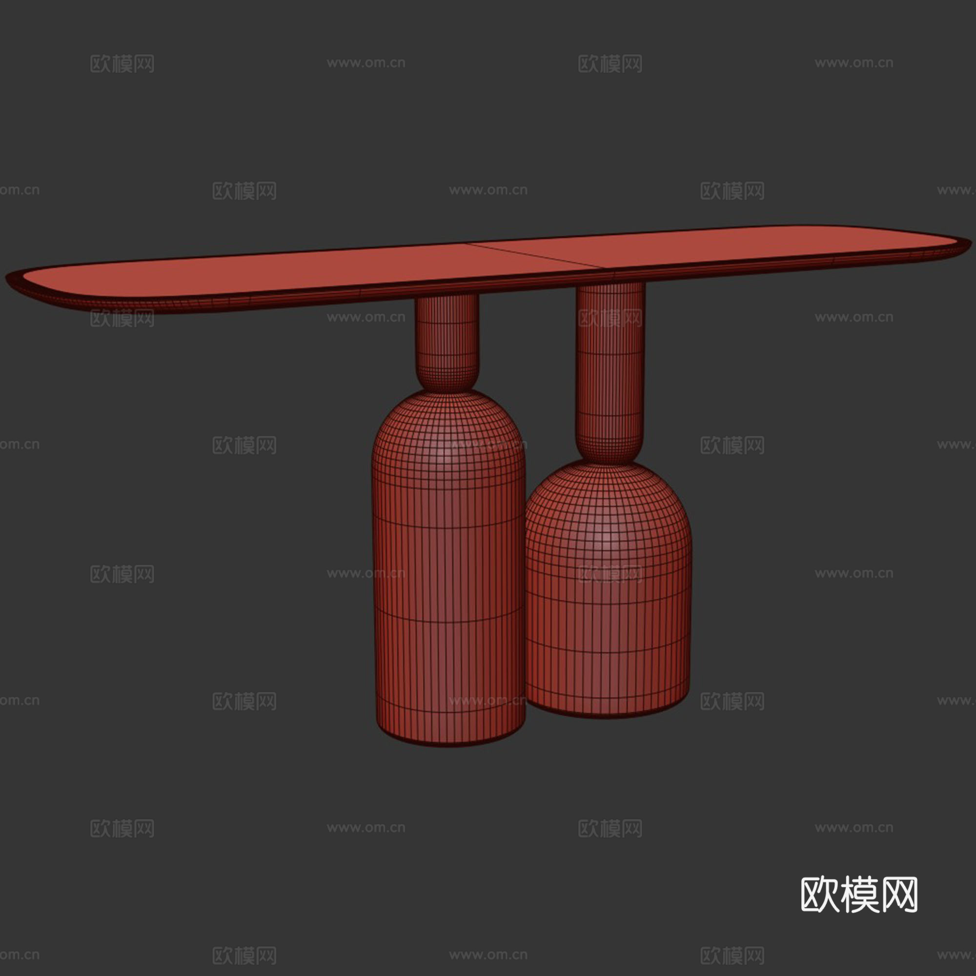 现代客厅 玄关桌3d模型