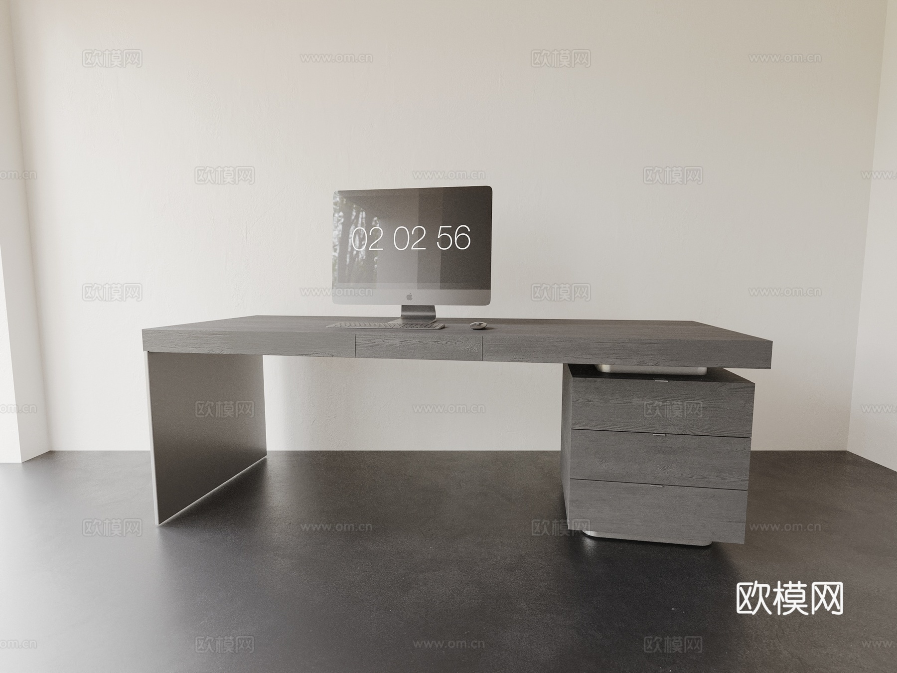 桌子  办公桌 实木桌子3d模型
