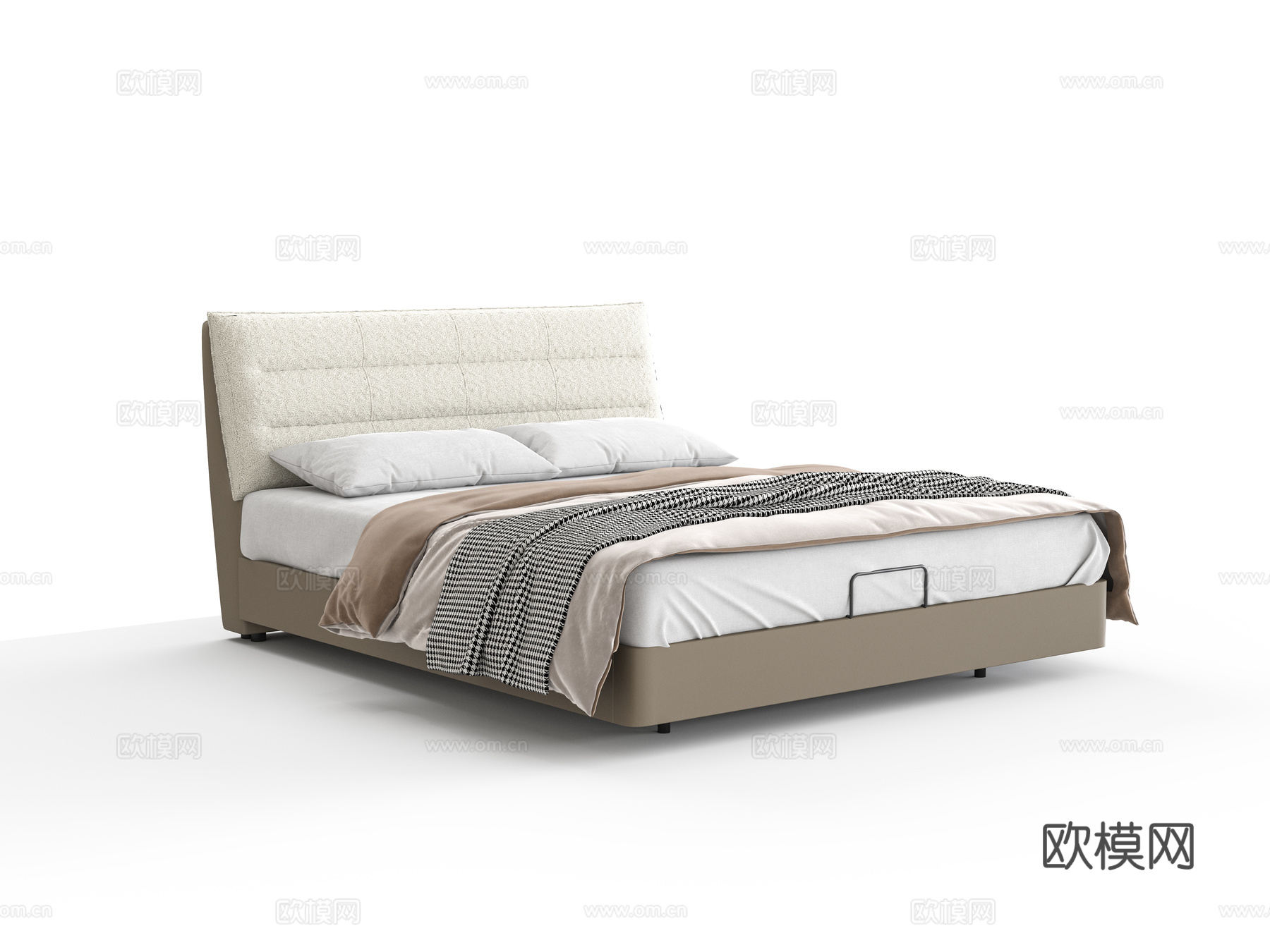 双人床免费3d模型