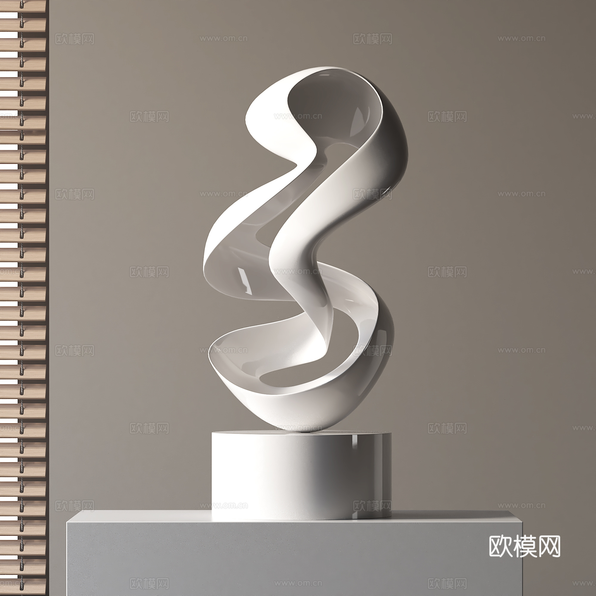 现代抽象雕塑3d模型