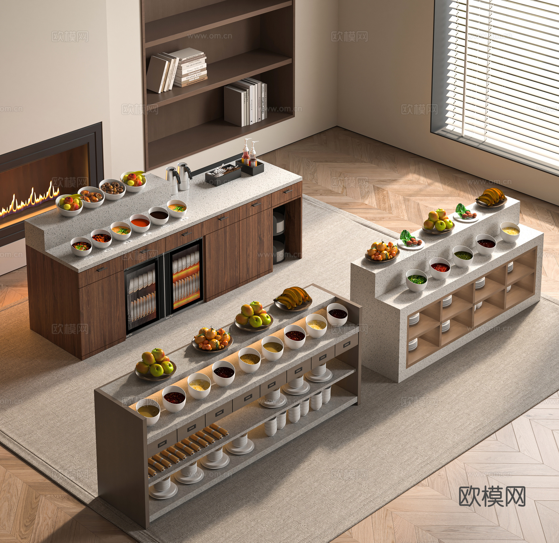 现代调料台3d模型