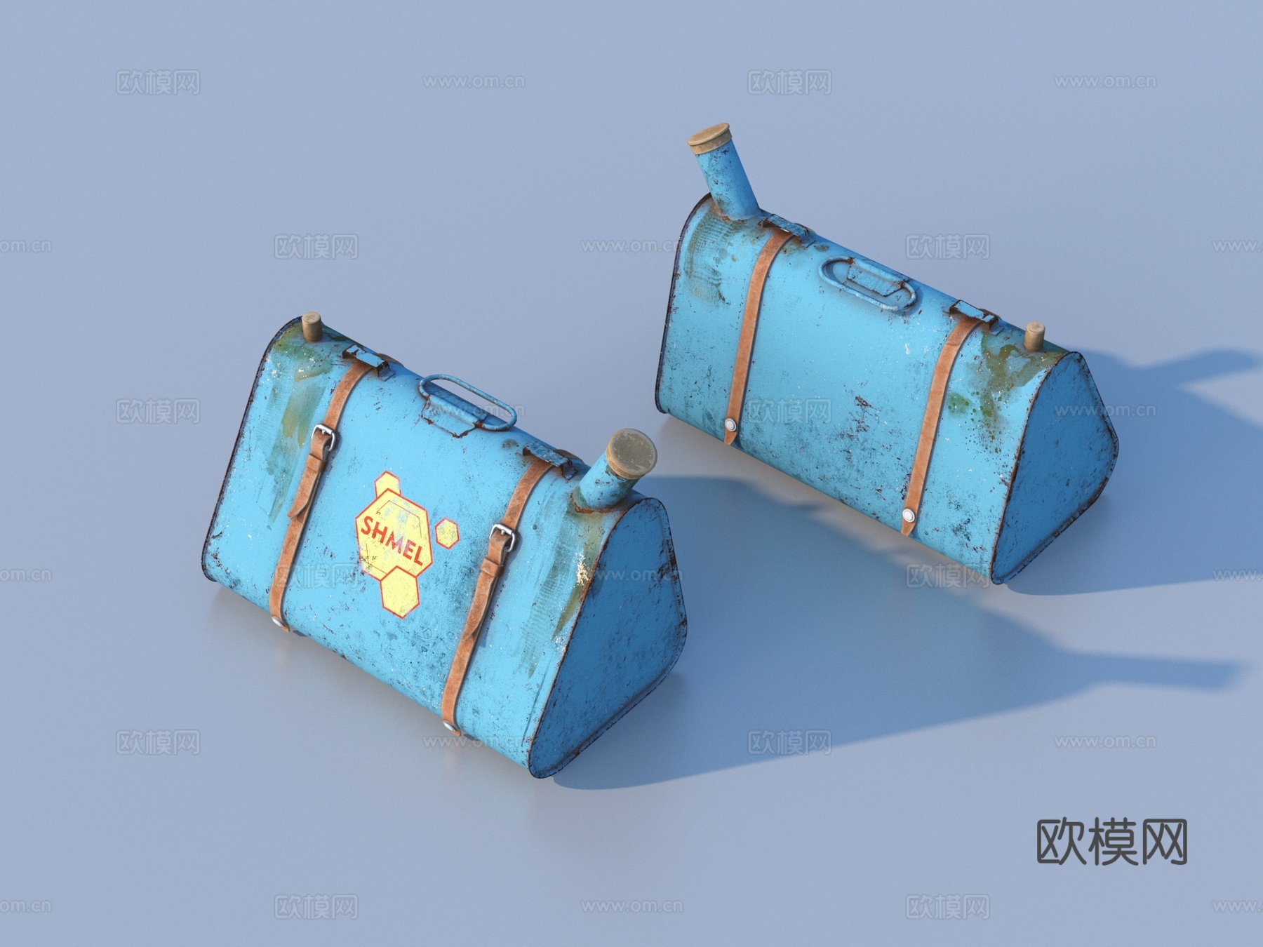 油罐 铁罐 铁桶 油桶3d模型