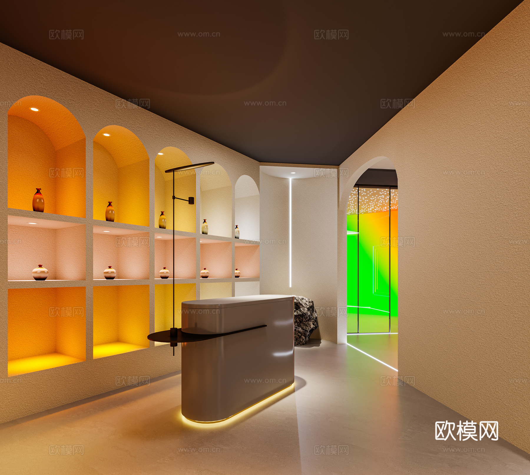 新中式文化展厅3d模型