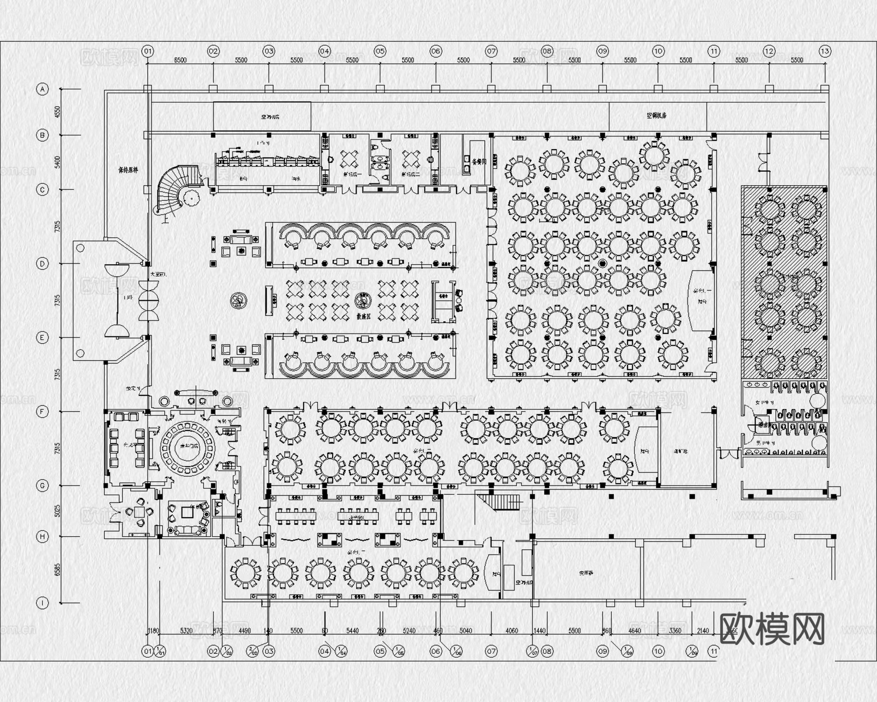 宴会厅 酒店宴会厅 宴席 酒楼 餐厅 婚礼宴会厅 酒楼宴会厅cad施工图