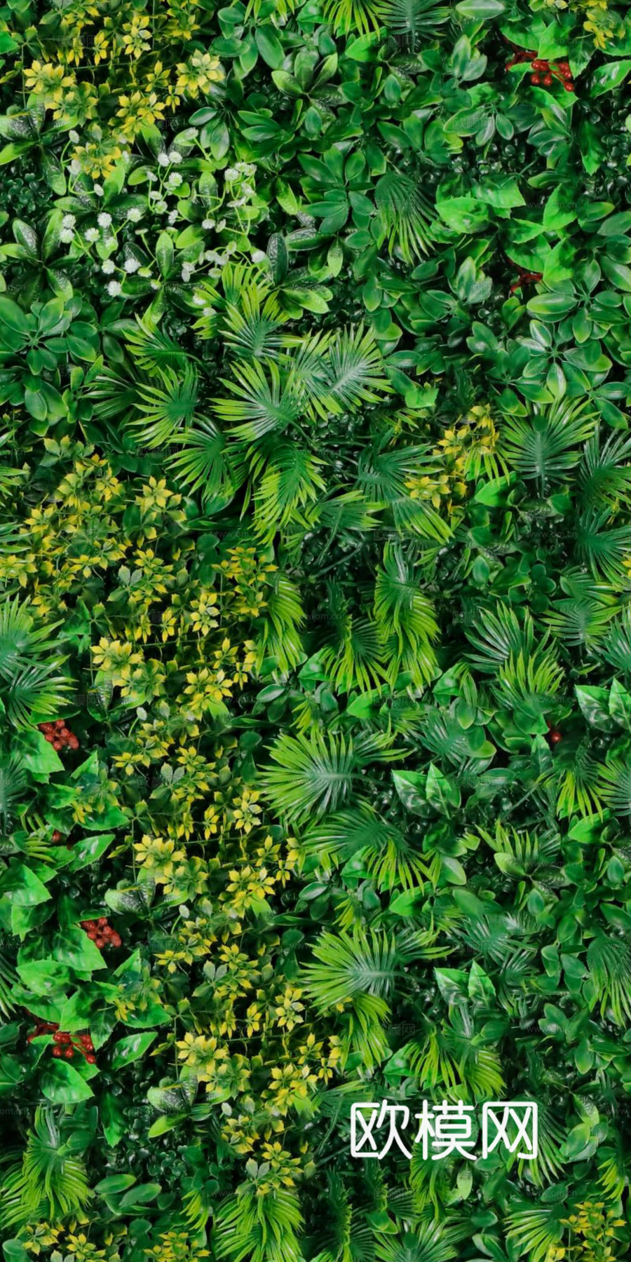 无缝绿植墙贴图