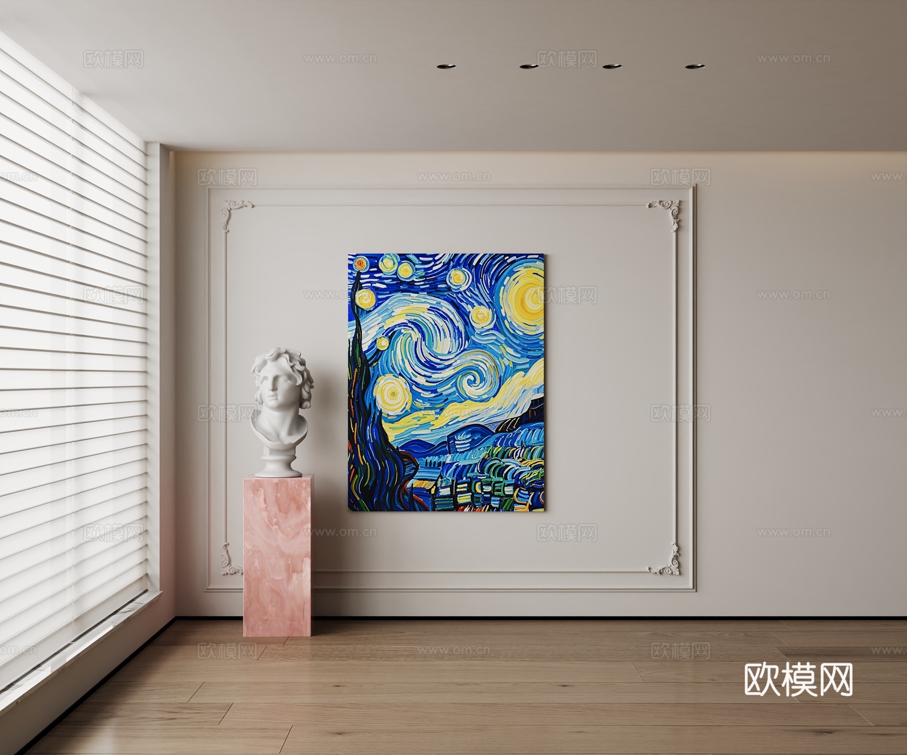 现代风格艺术装饰挂画3d模型