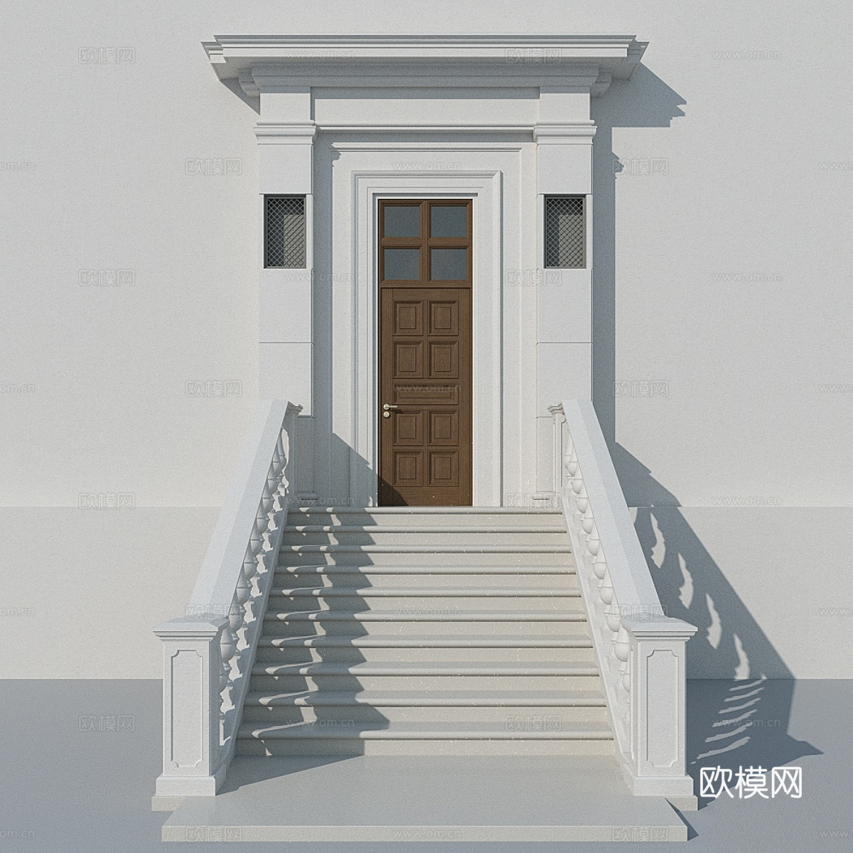 新中式入户楼梯3d模型