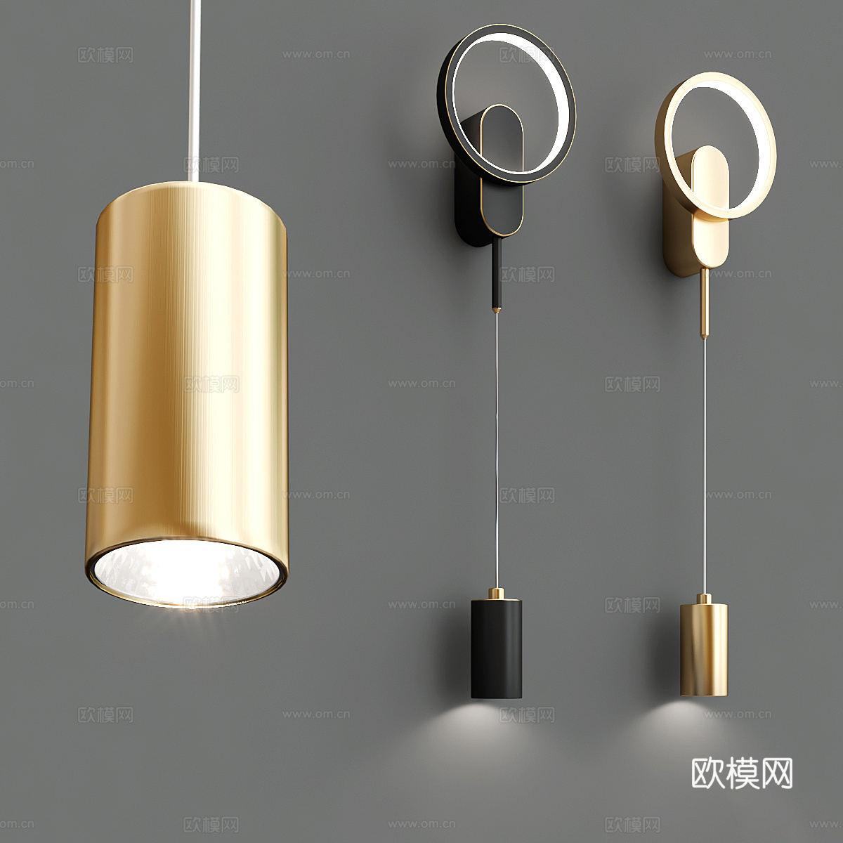 现代轻奢极简装饰壁灯3d模型