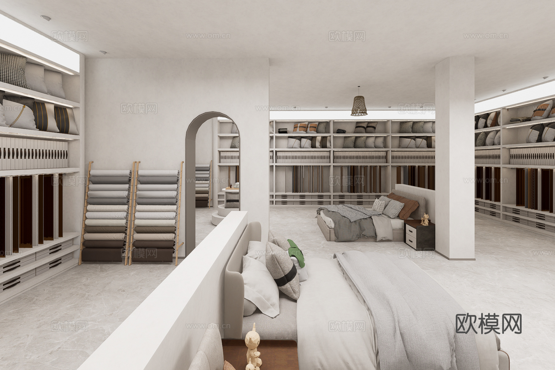 现代家纺店室内设计su模型下载（渲染图3）