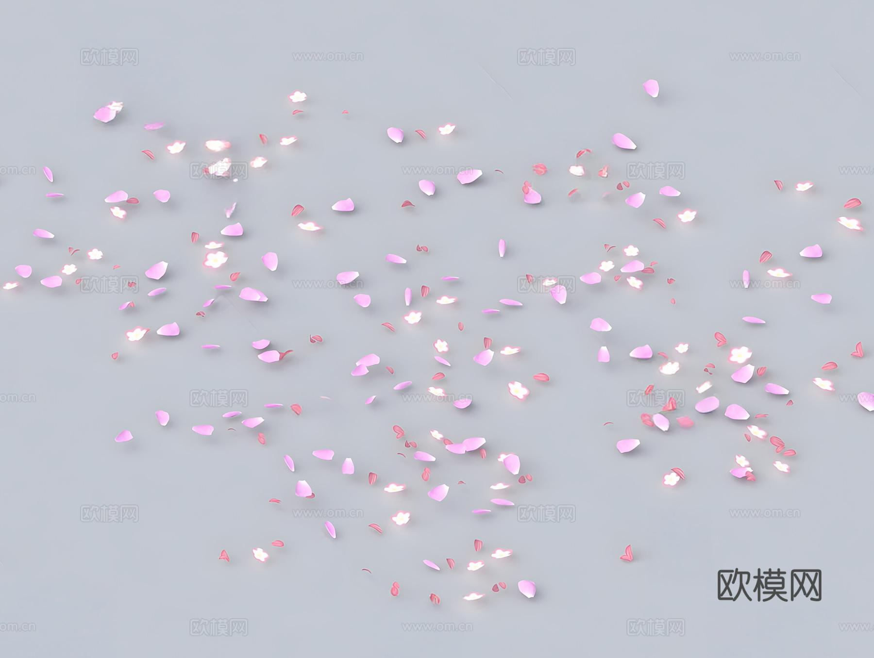 现代花瓣3d模型