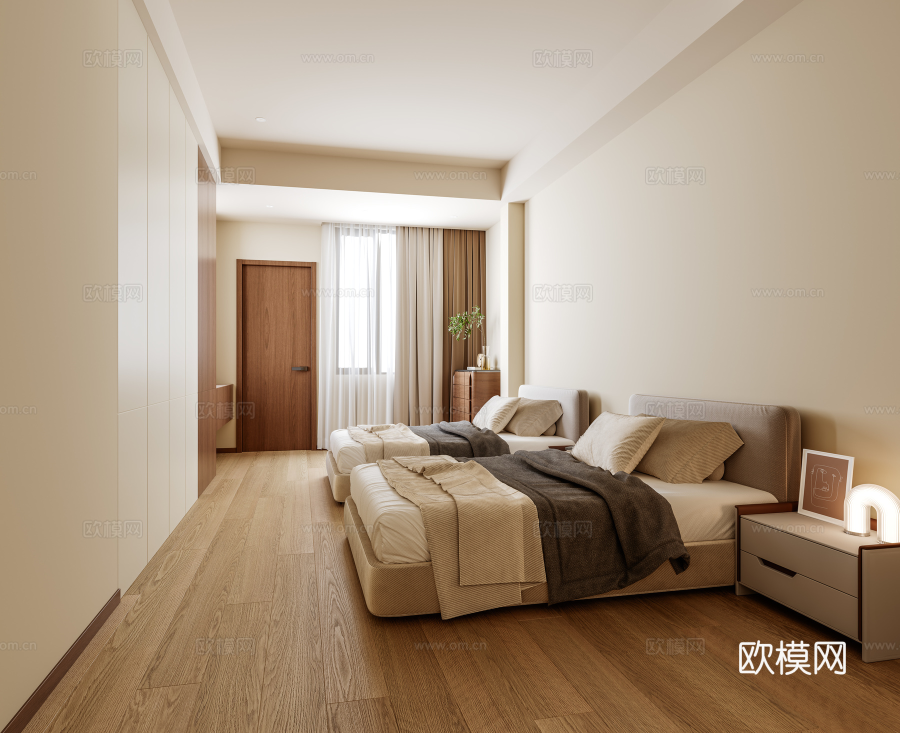 新中式老人房间3d模型
