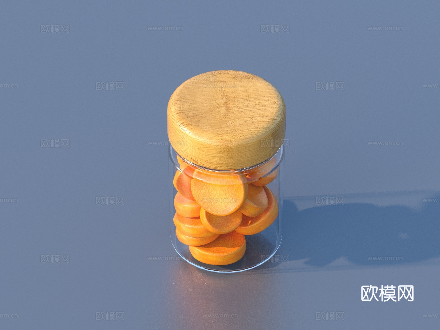 饼干 食物 罐装零食 玻璃罐 休闲零食3d模型