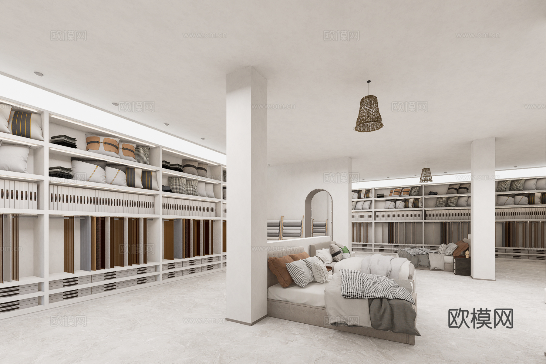 现代家纺店室内设计su模型下载（渲染图4）
