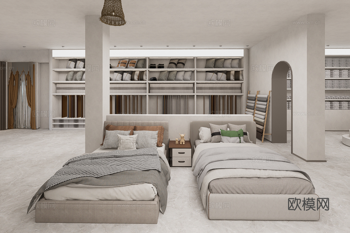 现代家纺店室内设计su模型下载（渲染图1）