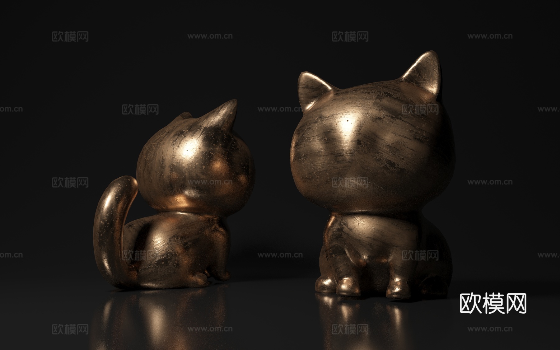 猫咪 猫 动物 雕塑 艺术装置 卡通造型 手办 玩具 摆件3d模型