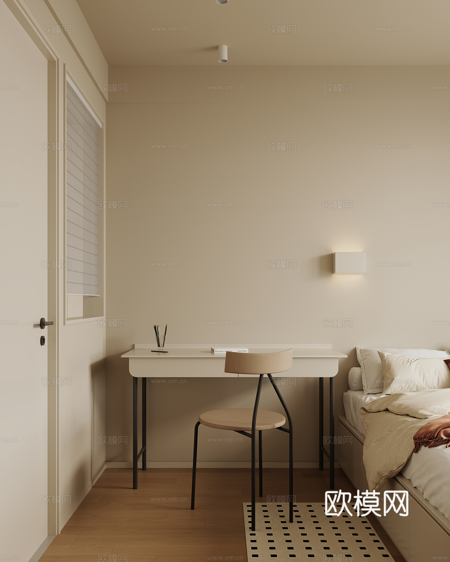 现代榻榻米卧室3d模型
