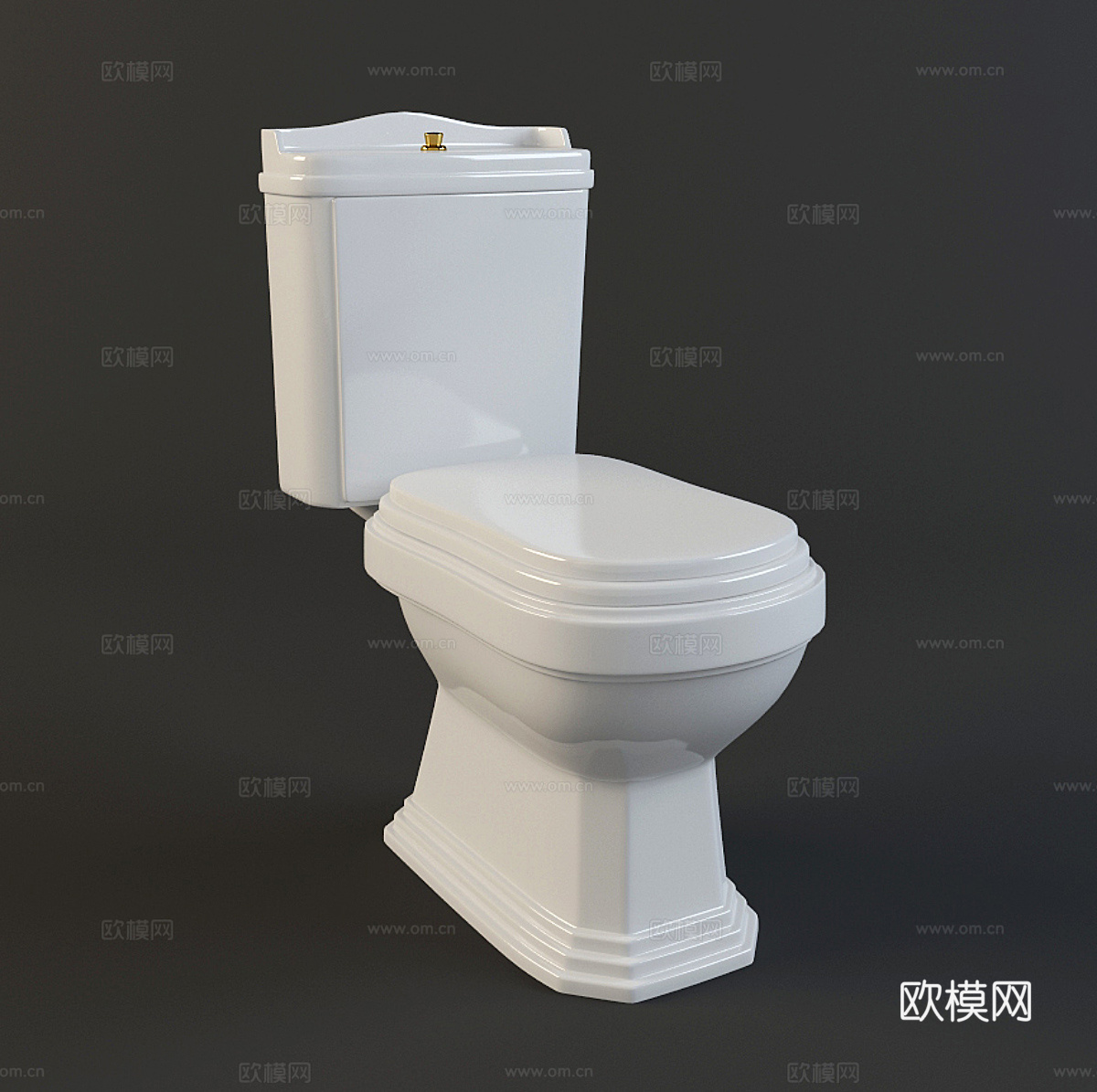 美式马桶 法式马桶 坐便器3d模型