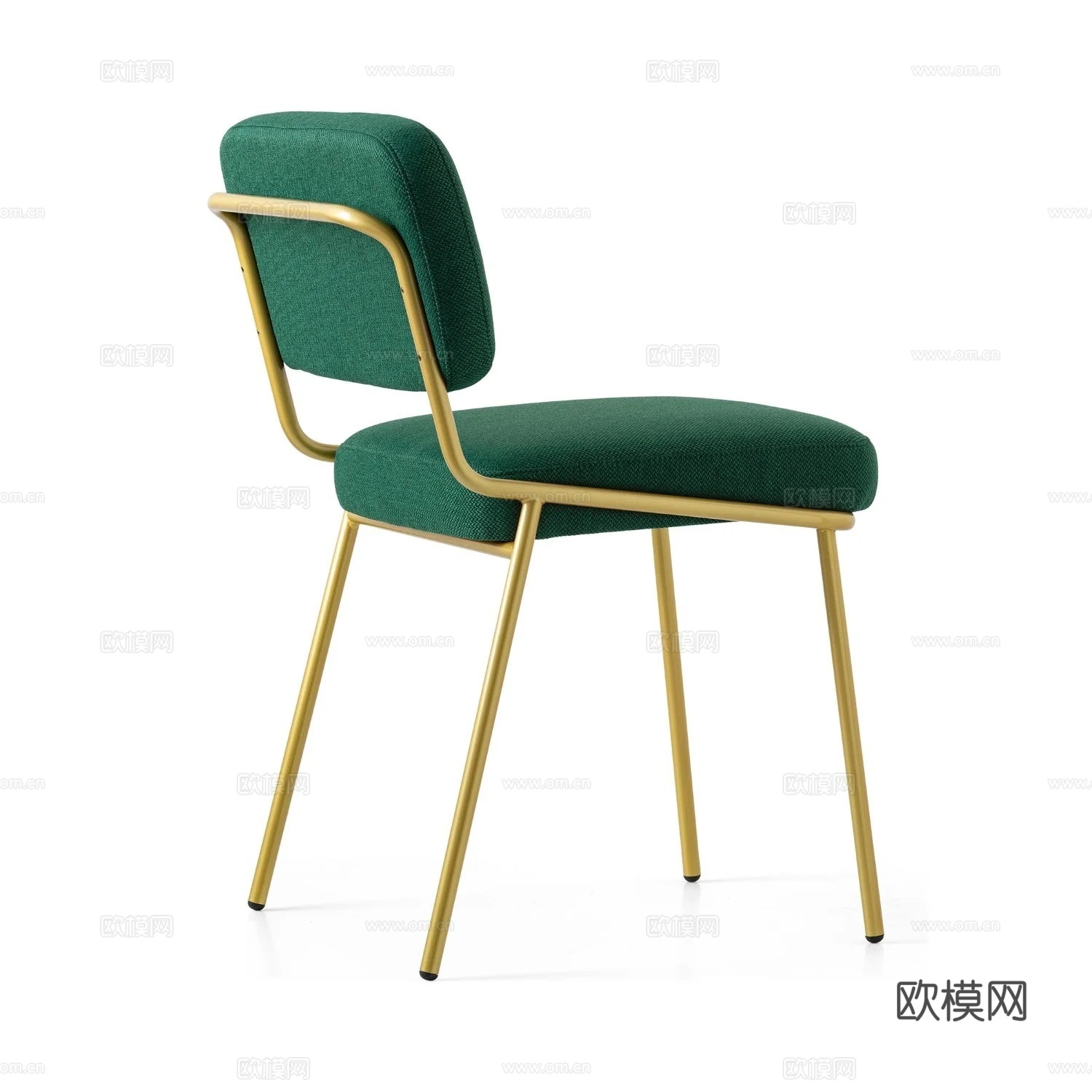 北欧简约现代轻奢餐椅家用餐厅靠背软包椅子咖啡厅设计师款休闲su模型